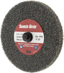 3M - 3" Disc Diam, Ceramic Quick Change Disc - Type R Attaching System, Coated, Medium Grade - Exact Tooling