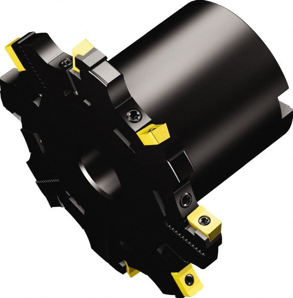 Sandvik Coromant - Shell Mount Connection, 0.5906" Cutting Width, 3.283" Depth of Cut, 12" Cutter Diam, 2-1/2" Hole Diam, 20 Tooth Indexable Slotting Cutter - 2-1/2" Shank Diam, R331.32..Rxx Toolholder, R331.32..Rxx Insert, Right Hand Cutting Direction - Exact Tooling
