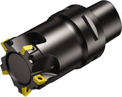 Sandvik Coromant - 6 Inserts, 63mm Cut Diam, 63mm Arbor Diam, 5.5mm Max Depth of Cut, Indexable Square-Shoulder Face Mill - 88mm High, 490R-08T308 Insert Compatibility, Through Coolant, Series CoroMill 490 - Exact Tooling