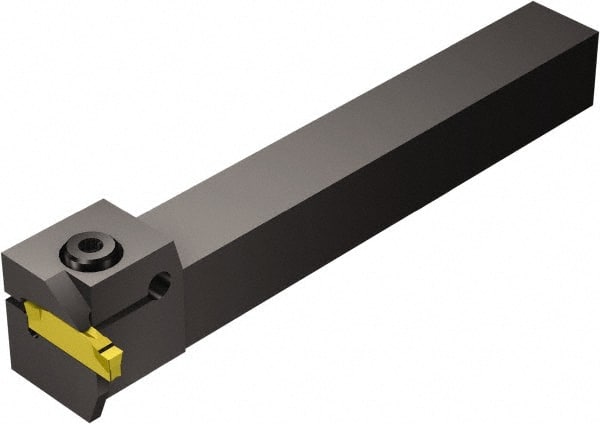 Sandvik Coromant - G123, Left Hand, 7.11mm Max Depth of Cut, Indexable Grooving Tool Holder - N123G2-0300-0003-TF Insert Compatibility, 1" Shank Height, 1" Shank Width, 6" OAL - Exact Tooling