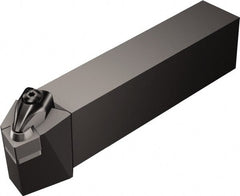 Sandvik Coromant - DSRN, Right Hand Cut, 15° Lead Angle, 1" Shank Height x 1" Shank Width, Negative Rake Indexable Turning Toolholder - 6" OAL, SNMG 12 04 08 Insert Compatibility, Series T-Max P - Exact Tooling