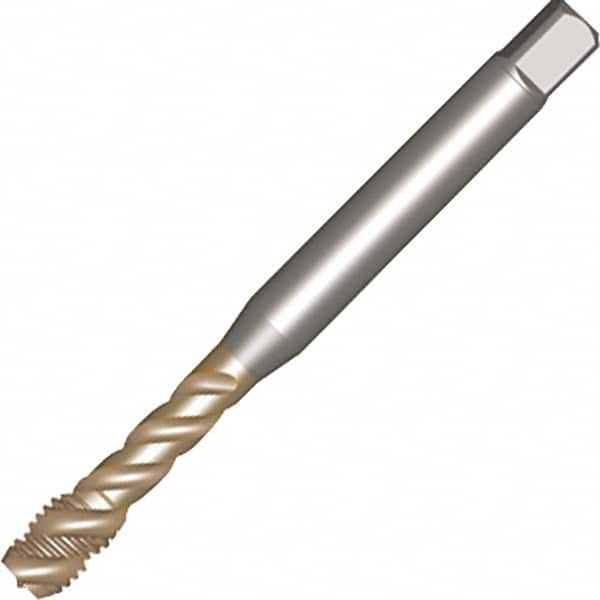 Sandvik Coromant - MF10x1 MF 3 Flute 6H Spiral Flute Tap - High Speed Steel, Fe Finish, 90mm OAL, Right Hand Thread, Series CoroTap 300 - Exact Tooling