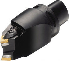 Sandvik Coromant - Cx-T-DC, Left Hand Cut, 50° Lead Angle, Negative Rake Indexable Turning Toolholder - 168mm OAL, CNMG 432, DNMG 442 Insert Compatibility, Series CoroPlex TT - Exact Tooling