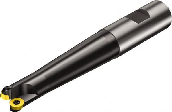 Sandvik Coromant - 25mm Cutting Diam, 6mm Max Depth of Cut, 32mm Diam Weldon Shank, Indexable Copy End Mill - Screw Holding Method, R300-1240.. Insert Style, R300..Bxx Toolholder - Exact Tooling