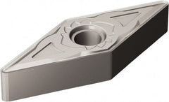 Sandvik Coromant - VNMG332 SM Grade H13A Carbide Turning Insert - Uncoated, 35° Diamond, 3/8" Inscr Circle, 3/16" Thick, 1/32" Corner Radius - Exact Tooling