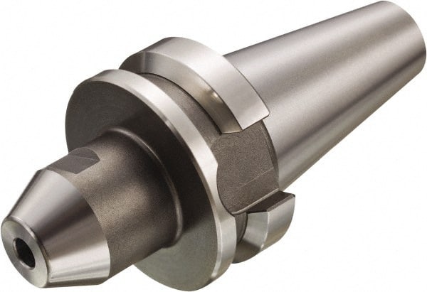 Sandvik Coromant - BT40 Taper Shank 10mm Hole End Mill Holder/Adapter - 19.8mm Nose Diam, 100mm Projection, Through-Spindle & DIN Flange Coolant - Exact Tooling