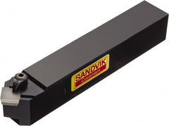 Sandvik Coromant - CSDPN, Neutral Cut, 45° Lead Angle, 25mm Shank Height x 25mm Shank Width, Positive Rake Indexable Turning Toolholder - 150mm OAL, SPUN 12 03 08, SPU 422 Insert Compatibility, Series T-Max S - Exact Tooling