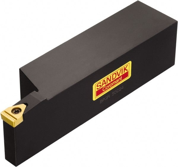 Sandvik Coromant - BPG, External, Left Hand, 1-3/4" Max Depth of Cut, Indexable Grooving Tool Holder - BP 750030 Insert Compatibility, 1-1/2" Shank Height, 1-1/2" Shank Width, 7" OAL - Exact Tooling