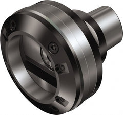 Sandvik Coromant - C6;2 System Size, Modular Tool Holding System Adapter - 45mm Projection, 106mm Body Diam, 107.6mm OAL, Through Coolant - Exact Tooling