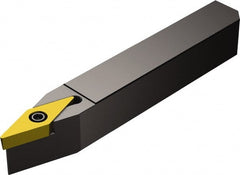 Sandvik Coromant - QS-SVVB, Neutral Cut, 17.50° Lead Angle, 16mm Shank Height x 16mm Shank Width, Neutral Rake Indexable Turning Toolholder - 70mm OAL, VBMT 11 03 04 Insert Compatibility, Series CoroTurn 107 - Exact Tooling