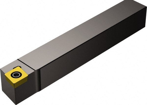 Sandvik Coromant - QS-SCACR/L, Right Hand Cut, 0° Lead Angle, 10mm Shank Height x 10mm Shank Width, Neutral Rake Indexable Turning Toolholder - 70mm OAL, CCMT 06 02 04, CCMT 2(1.5)1 Insert Compatibility, Series CoroTurn 107 - Exact Tooling