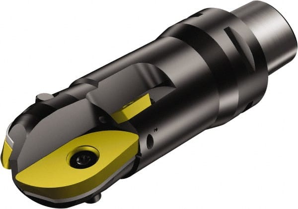 Sandvik Coromant - 30mm Cut Diam, 28.3mm Max Depth of Cut, 32mm Shank Diam, 89mm OAL, Indexable Ball Nose End Mill - 70mm Head Length, C3 Weldon Flat Shank, R216..Cx Toolholder - Exact Tooling