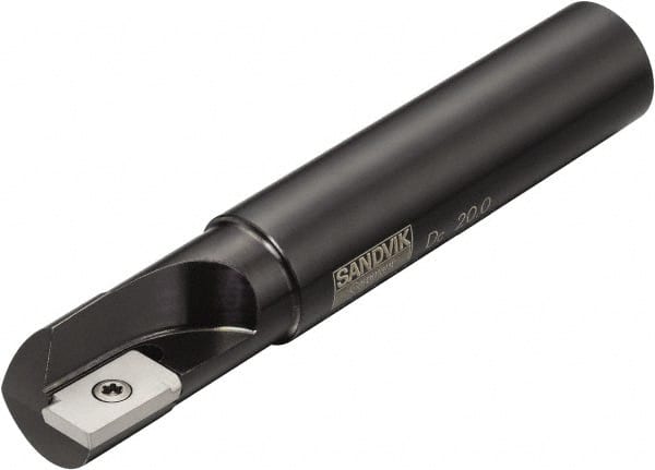 Sandvik Coromant - 2 Inserts, 32mm Cut Diam, 32mm Arbor Diam, 15mm Max Depth of Cut, Indexable Square-Shoulder Face Mill - 130mm High, R216.2-07T3 Insert Compatibility, Series U-Max - Exact Tooling