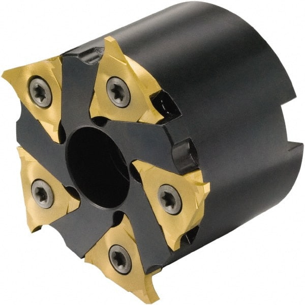 Sandvik Coromant - Shell Mount Connection, 0.1969" Depth of Cut, 63mm Cutter Diam, 0.8661" Hole Diam, 5 Tooth Indexable Slotting Cutter - 328-Q Toolholder, 328R13-... Insert, Right Hand Cutting Direction - Exact Tooling