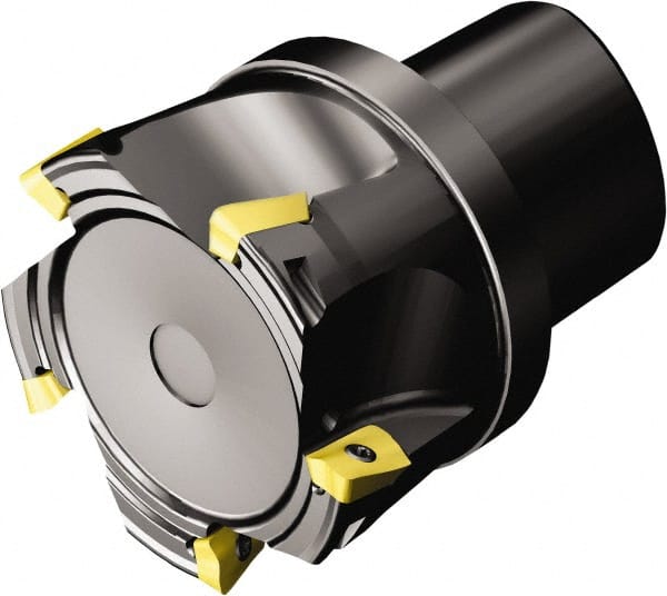 Sandvik Coromant - 5 Inserts, 54mm Cut Diam, 50mm Arbor Diam, 15.7mm Max Depth of Cut, Indexable Square-Shoulder Face Mill - 90° Lead Angle, 35mm High, R390-17.. Insert Compatibility, Through Coolant, Series CoroMill 390 - Exact Tooling