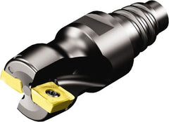 Sandvik Coromant - 2 Inserts, 20mm Cut Diam, 19.3mm Arbor Diam, 5.5mm Max Depth of Cut, Indexable Square-Shoulder Face Mill - 49.5mm High, 490R-08T308 Insert Compatibility, Through Coolant, Series CoroMill 490 - Exact Tooling