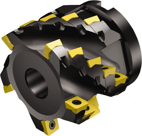 Sandvik Coromant - 80mm Cut Diam, 32mm Arbor Diam, 61mm Max Depth of Cut, Indexable Square-Shoulder Face Mill - 98mm High, 690-140608M-E-SL & 690-140610M-P-SL Insert Compatibility, Series CoroMill 690 - Exact Tooling