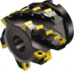 Sandvik Coromant - 63mm Cut Diam, 27mm Arbor Diam, 49mm Max Depth of Cut, Indexable Square-Shoulder Face Mill - 80mm High, 690-140608M-E-SL & 690-140610M-P-SL Insert Compatibility, Series CoroMill 690 - Exact Tooling