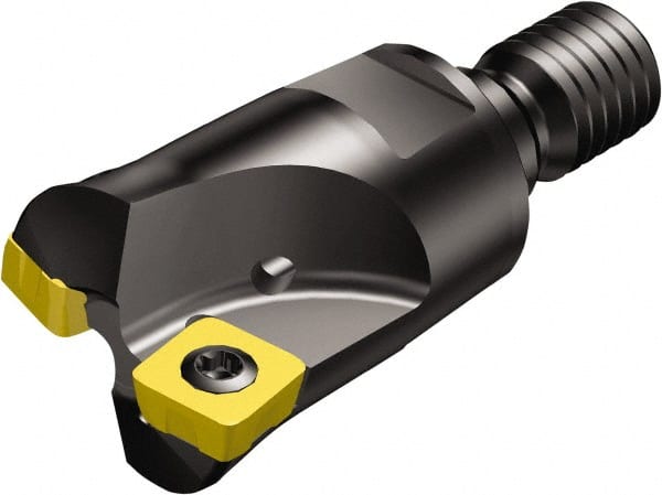 Sandvik Coromant - 4 Inserts, 1.0984" Cutter Diam, 0.0472" Max Depth of Cut, Indexable High-Feed Face Mill - R210..Txx Toolholder, R210-090412M- Inserts, Series CoroMill 210 - Exact Tooling