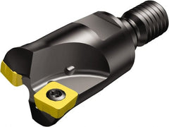 Sandvik Coromant - 2 Inserts, 10.9mm Cut Diam, 1.2mm Max Depth of Cut, Indexable Square-Shoulder Face Mill - 10° Lead Angle, 57mm High, R210-090412M Insert Compatibility, Through Coolant, Series CoroMill 210 - Exact Tooling