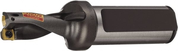 Sandvik Coromant - 50mm Max Drill Depth, 2xD, 23mm Diam, Indexable Insert Drill - 2 Inserts, 25mm Shank Diam, Flange Shank - Exact Tooling