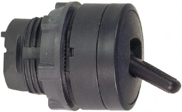 Schneider Electric - 22mm Mount Hole, 2 Position, Toggle Operated, Selector Switch Only - Black, Maintained (MA), Nonilluminated, Shock, Vibration and Water Resistant - Exact Tooling