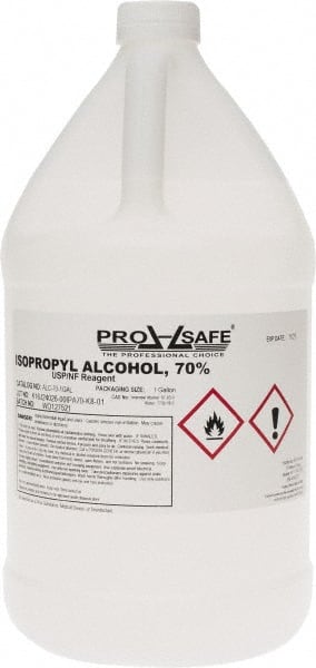 PRO-SAFE - 1 Gallon Isopropyl Alcohol Liquid - Comes in Bottle, 70% Isopropyl Alcohol - Exact Tooling