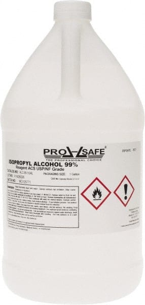 PRO-SAFE - 1 Gallon Isopropyl Alcohol Liquid - Comes in Bottle, 99% Isopropyl Alcohol - Exact Tooling