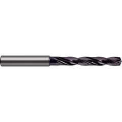 #16 Dia. × 6 mm Shank × 36 mm Flute Length × 74 mm OAL, 5xD, 140°, nano-FIREX, 2 Flute, Coolant Thru, Solid Carbide Drill - Exact Tooling