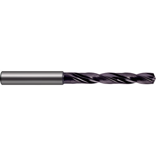 #18 Dia. × 6 mm Shank × 36 mm Flute Length × 74 mm OAL, 5xD, 140°, nano-FIREX, 2 Flute, Coolant Thru, Solid Carbide Drill - Exact Tooling