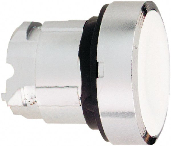 Schneider Electric - 22mm Mount Hole, Flush, Pushbutton Switch Only - Round, White Pushbutton, Nonilluminated, Momentary (MO) - Exact Tooling