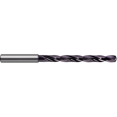 3/8″ Dia. × 10 mm Shank × 95 mm Flute Length × 139 mm OAL, 7xD, 140°, nano-FIREX, 2 Flute, Coolant Thru, Solid Carbide Drill - Exact Tooling