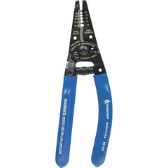 Imperial - 10 AWG to 20 AWG Solid, 22 AWG Stranded Capacity Wire Stripper/Cutter - 7-1/4" OAL, Hardened Steel with Cushion Grip Handle - Exact Tooling