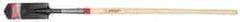 Razor-Back - 12" High x 4-1/4" Wide Tapered Steel Shovel - 48" Long Wood Straight Handle, Rolled - Exact Tooling