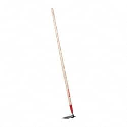 Razor-Back - 4-1/2" High x 7" Wide Square Steel Hoe - 54" Long Wood Straight Handle - Exact Tooling