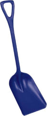 Remco - 14" High x 11" Wide Square Plastic Shovel - 38" Long Plastic D-Grip Handle - Exact Tooling