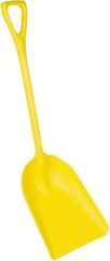 Remco - 17" High x 14" Wide Square Plastic Shovel - 42" Long Plastic D-Grip Handle - Exact Tooling