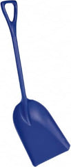 Remco - 17" High x 14" Wide Square Plastic Shovel - 42" Long Plastic D-Grip Handle - Exact Tooling
