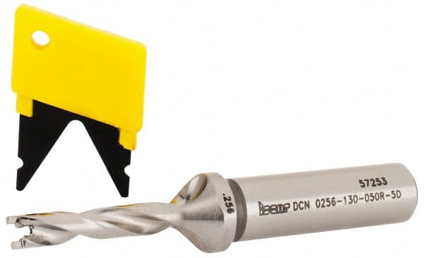 Iscar - 0.256" to 0.271" Diam, 5xD, 1.3" Max Depth, 1/2" Shank Diam, 3.61" OAL, Replaceable-Tip Drill - FCP, ICK, ICK-2M, ICM, ICN, ICP, iCP-2M Insert, 6.5 Seat Size, 55045959 Toolholder, Series SumoCham - Exact Tooling