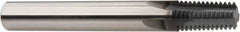 Niagara Cutter - 1/4-18 Thread, 5/16" Shank Diam, AlCrN Coating, Solid Carbide Straight Flute Thread Mill - 3 Flutes, 3" OAL, 1/4" Min Noml Diameter - Exact Tooling