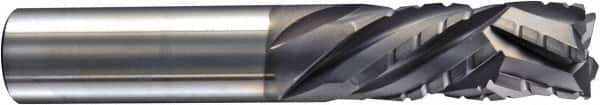Niagara Cutter - 3/8" Cutting Diam x 1" Length of Cut, 5 Flute, Compression Spiral Router Bit - Diamond Coated, Right Hand Cut, Solid Carbide, 3" OAL x 3/8" Shank Diam, Chipbreaker, 30° Helix Angle - Exact Tooling