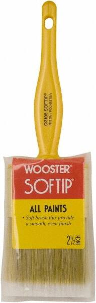 Wooster Brush - 2-1/2" Synthetic General Purpose Paint Brush - 2-7/16" Bristle Length, Plastic Handle - Exact Tooling