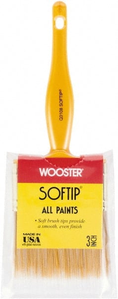 Wooster Brush - 3" Synthetic General Purpose Paint Brush - 2-11/16" Bristle Length, Plastic Handle - Exact Tooling