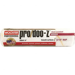 Wooster Brush - 3/16" Nap, 9" Wide Paint General Purpose Roller Cover - Smooth Texture, Fabric - Exact Tooling