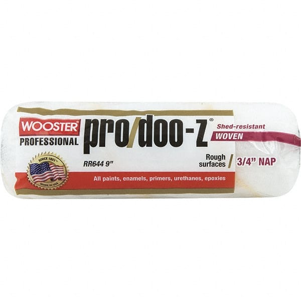 Wooster Brush - 3/4" Nap, 9" Wide Paint General Purpose Roller Cover - Smooth Texture, Fabric - Exact Tooling