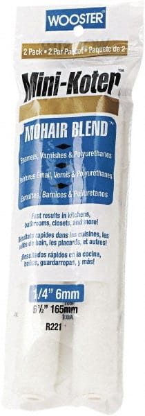 Wooster Brush - 1/4" Nap, 6-1/2" Wide Paint General Purpose Roller Cover - Very Smooth Texture, Fabric - Exact Tooling