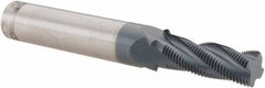 Scientific Cutting Tools - 1/2-28 UNEF, 0.4" Cutting Diam, 4 Flute, Solid Carbide Helical Flute Thread Mill - Internal/External Thread, 1.086" LOC, 3-1/2" OAL, 1/2" Shank Diam - Exact Tooling