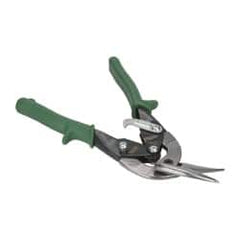 Paramount - 1-1/4" Length of Cut, Right Pattern Offset Aviation Snip - 9-3/4" OAL, Steel Handle, 4047 Molybenum Alloy Steel Blade, 18 AWG Steel Capacity - Exact Tooling