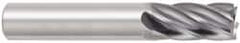 OSG - 5/16", 13/16" LOC, 5/16" Shank Diam, 2-1/2" OAL, 6 Flute, Solid Carbide Square End Mill - Single End, Uncoated, Spiral Flute, 30° Helix, Centercutting, Right Hand Cut, Right Hand Flute, Series 461 - Exact Tooling