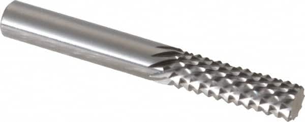 OSG - 1/4" Diam, 3/4" LOC, Plain End, Solid Carbide Diamond Pattern Router Bit - Right Hand Cut, 2" OAL, 1/4" Shank Diam, Use on Fiberglass - Exact Tooling